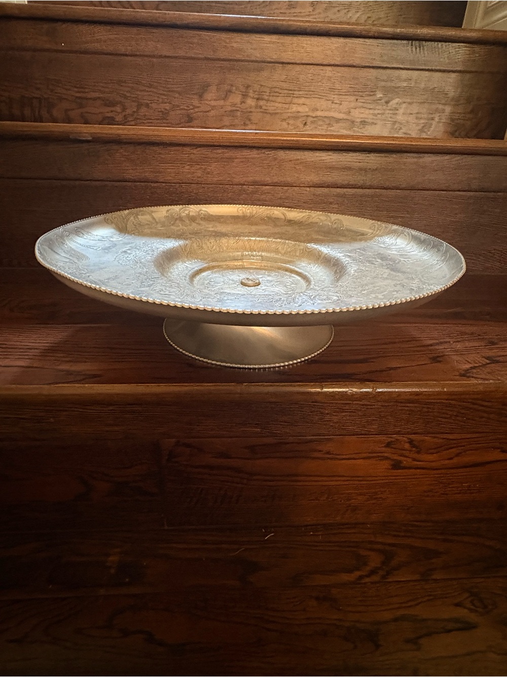 Vintage , hand-wrought aluminum lazy susan by Wilson Specialties Co.